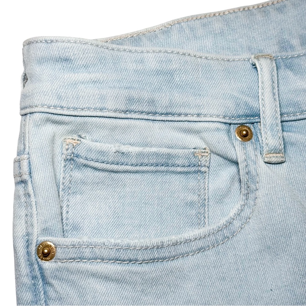 Dear John Blaire Straight Leg Jeans High Rise Light Wash 31x28 Ankle Raw Hem NWT - Picture 11 of 14